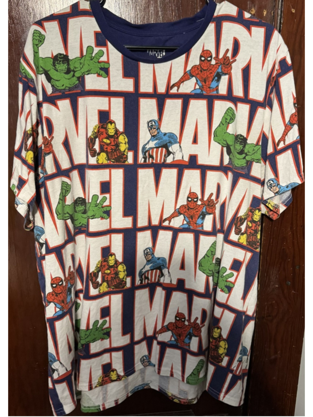 Captain America Marvel Avengers T-Shirt Men's Sz 2XL Blue